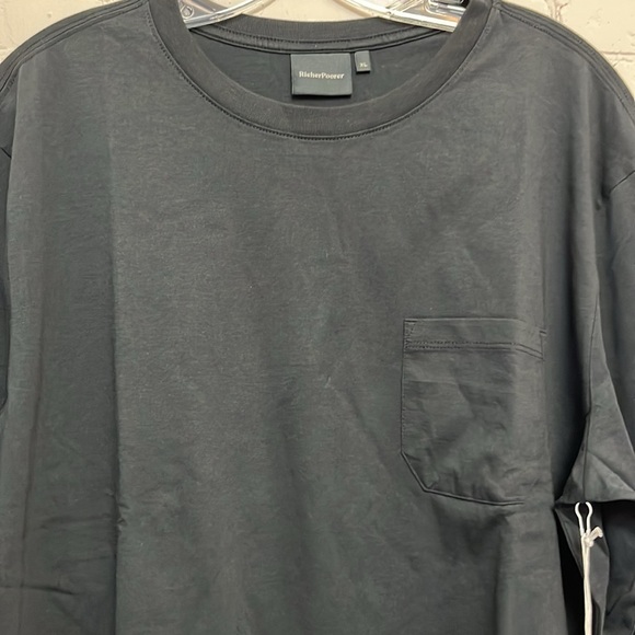 Richer Poorer Pima Pocket Long Sleeve Tee in Black - Picture 3 of 12